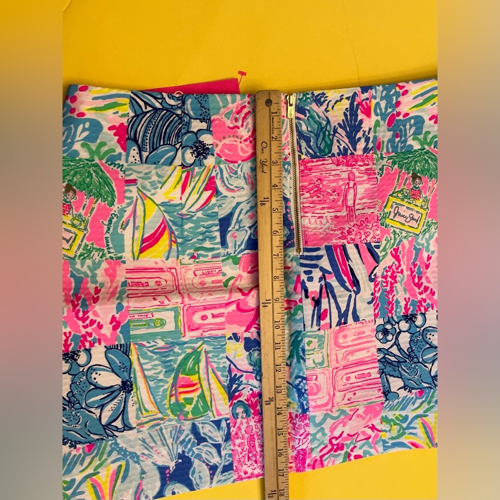 NWT Lilly Pulitzer Marigold skort Pop Up Summer Remix Patch sz 12 - Picture 6 of 6